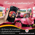 Personalized Custom Car Air Freshener, Double Sided Custom Photo, Record Player Shaped Fragrance Vent Clip, Unique and Cute Car Interior (Customize, Hanging B)