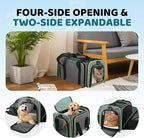 Cat Carrier - Airline Approved Expandable Soft Side Pet Carrier, Collapsible Pet Travel Bag Carrier with Foldable Pet Bowl for Cat Small Animals Under 14LB, 17 * 11 * 11