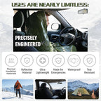 Sleeping Bag, Terrashell Blanket, Emergency Sleeping Bag, Compact Lightweight, Waterproof, Heat Blanket Survival for Survival Kit Car Camping Gear Hiking Go (25 μm)