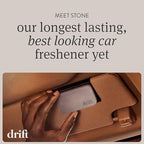 Drift Car Air Freshener - Stone Air Freshener Car Odor Eliminator - Long Lasting Scent - Auto Accessories - Metal Clip - Essential Oils - Clean Ingredients - Open Air Scent Starter Kit