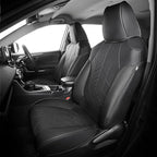 for Toyota RAV4 Seat Covers 2019 2020 2021 2022 2023 2024 2025 RAV 4 LE XLE Limited XLE Premium (Gas not for Hybrid) - Custom Leather Car Seat Covers Full Set - Black