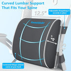 Seat Cushion, Lumbar Support Pillow with Adjustable Strap-Chair Cushions for Sciatica Pain Relief-with Washable Cover Memory Foam for Car, Travel and Wheelchair Gray/Large