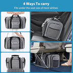 Airline Approved Cat Carrier Under Seat, 4-Way Expandable & Collapsible Soft-Sided Pet Carrier with Removable Fleece Pad - TSA Compliant for Cats, 18x11x11.5in Car & Plane Travel, Vet Visits