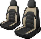 CAROMOP 3D Air Mesh Car Seat Covers 2 Front Seats,Breathable and Durable Seat Covers for Cars,Universal Fit for SUV,Vans,sedans, Trucks, Automotive Interior Covers(Black/Beige)