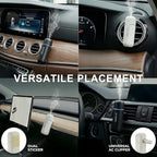 Car Perfume Starter Pack, Car Air Freshener, Ultrasonic Aroma Diffuser, 6 Fragrances (White Crystal, Red Diamond, East Gold, Ocean Blue, Sweet Cherry, Light Pink) (White)