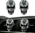 Gothic Skull Car Air Freshener Vent Clips with 2 Pads, Halloween Scented Car Accessories for Men Women, Automotive Interior Decor and Cool Car Fresheners for Men， Spooky Gift Idea-A4
