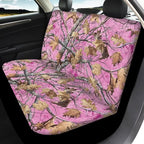 KEIAHUAN Camo Hunting Car Accessories Auto Front and Rear Seat Covers Fit Most Vehicle Truck,SUV, reathable Elastic Front Saddle Blanket Rear Split Bench Protection Cover, Pink