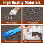 Waterproof Dog Car Seat Cover - Scratch Proof Nonslip Back Seat Hammock with Mesh Window & Storage Pocket for SUVs/Trucks/Sedans-S, Brown/Black