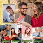 Custom Air Fresheners with Picture - Personalized Air Freshener for Car, Double Sided Customizable Photo Text,Birthday Wedding for Men Women Girlfriend Boyfriend (Rectangle)