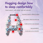 Car Pillow for Kids, Kids & Adults Car Neck Head Support Cushion Set,Travel car seat Safety Pillow,h Shape car Sleeping Pillow Kids,Pillow case can be Disassembled and Washed (A)