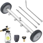 M MINGLE Undercarriage Pressure Washer Attachment, 16 Inch Powerful Under Car Washer with Foam Cannon and Car Wash Mitt, 4000 PSI