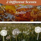2 Pcs Wood Car Air Freshener Starter Refill Kit Car Odor Eliminator, Scent Deodorizer Vehicle Scent Diffuser for Cabin, Truck & Suv Visor Clip, No Clip Included(Amber, Earthy)