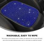 Bling Car Armrest Cover, 11.8"×8.5" Crystal Rhinestone Auto Center Console Protective Cover, Bling Charming Arm Rest Cushion Pad for Most Cars SUVs Trucks, Car Accessories (Black&Blue)