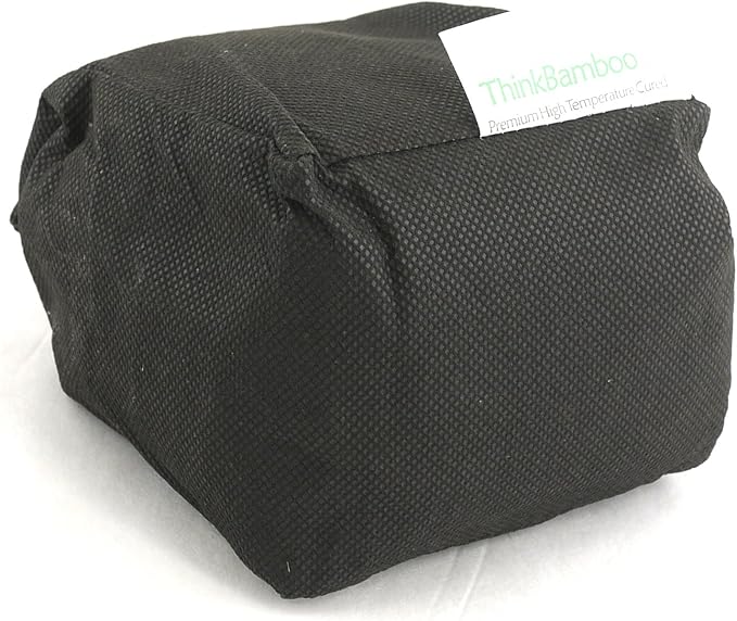 BambooMN Granulated Bamboo Charcoal Odor Absorber Bag in Decorative 4" Green Box, 2 Sets