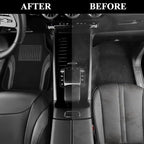 CAR PASS Premium Carbon Fiber Leather Car Seat Covers Full Set and Waterproof Car Floor Mats,Airbag Compatible,Automotive Interior Covers for Sedans,Trucks,Vans,SUV with Car Carpet Mats(Black)