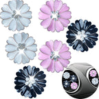 Bling Flower Air Freshener Vent Clips Car Accessories, 6Pcs Rhinestone Sparkly Air Vent Clips for Fresheners Car Decoration, Airs Freshener Vents Clip for Women Gifts