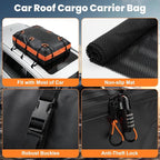 DUMOS Car Rooftop Cargo Carrier 20 Cubic Feet, Car Roof Waterproof PVC Bag, with Anti-Slip Mat,Combination Luggage Lock, Reinforced Straps & Door Hooks,Fit Vehicles with/Without Roof Racks