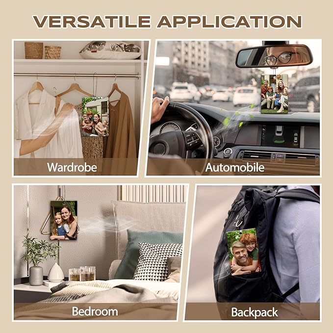 Custom Air Fresheners with Picture, Personalized Air Freshener for Cars, Customized Photo Gift with Scents for Family and Lovers
