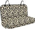 Backseat Cover for Dogs, Waterproof and Non-Slip Pet Bench Seat Covers, Car Seat Protector for Back Seat, Universal Size Rear Car Seat Cover Fits Cars, Trucks and SUVs, L-Leopard&Black