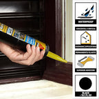 SIKA Sikaflex Construction Sealant - Black, Paintable Polyurethane, All-Purpose for Sealing Joints & Gaps, 10.1 fl. oz Cartridge - Weatherproof, Durable, Non-Corrosive