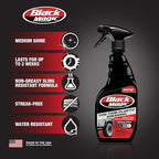 Black Magic 120230 Tire Trim Plastic Dressing, Medium Shine, Streak-Free, Water Resistant & Non-Greasy Formula for Tires, Trim & Plastic, Lasts Up to 2 Weeks - 16 Fl Oz