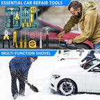 Emergency Car Kit with Jumper Cables & Snow Shovel, Winter Roadside Assistance Safety Kit for Cars, Trucks, SUVs and RVs