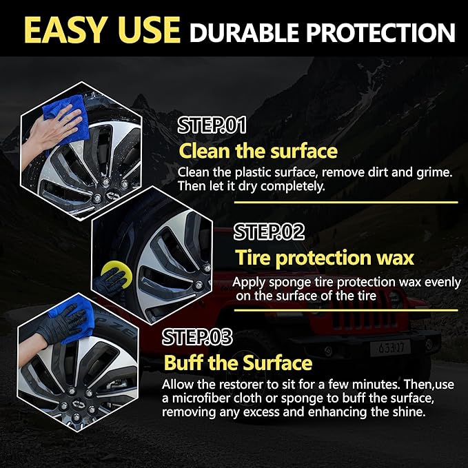 Ultimate Car Plastic and Trim Restorer – Back to Black Restores Faded Trim, UV Protection, Long-Lasting Ceramic Coating, Non-Greasy Formula for Interior and Exterior