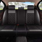 AOMSAZTO Seat Covers Fit for Dodge Charger Car Waterproof Seat Protectors 2006-2026 Full Set Fit for : 2 Seat Automotive Faux Leather Seat Covers(Black+Grey)