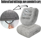 Super Thicken Car Seat Cushion for Adults-Car Booster Seat for Short Drivers-Increase The Field of View by 12cm/4.7in,Plush shell, breathable,with handle,easy to carry,for Cars,Office,Home(Light Gray）