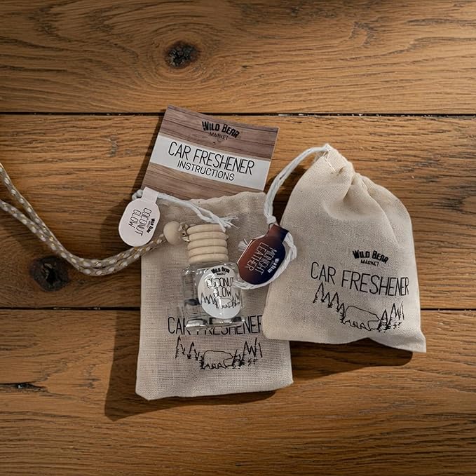 Natures Spa Hanging Car Air Freshener Diffuser, Long Lasting Natural Fragrance Oil Car Freshener, Glass Bottle, Auto Air Deodorizer, Made in USA Toxin Free