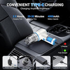 KMM Handheld Car Vacuum Cleaner, 9000PA Vacuum Cleaner & Air Duster, 120W High Power Vacuum Portable Cordless, Hand Held Vacuum Rechargeable with Multi-Nozzles & LED Light for Home, Car, Office