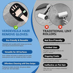2PCS Pet Hair Removal Glove for Dogs&Cats,Newly Upgraded 5-Finger Reusable Electrostatic Pet Hair Remover,Magic Brush Pet Hair Remover Tool for Laundry,Carpets,Sofa Gaps and Car Seats(Black)