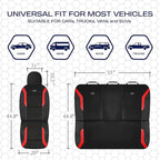 Skechers Memory Foam Car Seat Covers, Air Cool Mesh Thick Seat Covers, Car Seat Full Sets, Airbag Compatible, Automotive Comfort Protection for Most Cars,Vans,Trucks, SUVs,Red