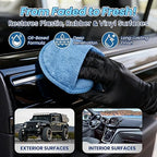 Plastic Restorer for Cars, Deep Black Trim Restorer for Faded Plastic, Rubber & Vinyl | Long-Lasting Shine & Protection | Easy Apply Auto Detailing Formula, 5 oz