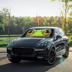 Socira Funny Frog Car Windshield Sunshade Umbrella Foldable Frog Eye Umbrella Sun Shade Windshield Cover Sunshade Frog Car Accessories Blocks Uv Rays Keeps Cool (57" X 30")