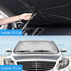 Windshield Sun Shade Umbrella, Portable Foldable, Spring Structure Wind Shield, Front Window Sunshade, Protect from Sun Rays Car Windshield, Universal for Any Car (53.1'' x 29.5'')