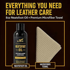 100% Pure Neatsfoot Oil – 250 mL Leather Conditioner & Restorer | Softens, Preserves & Protects Saddles, Boots, Bags & Leather Gear | Deep Conditioning Formula