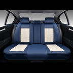 FLORICH Seat Covers for Cars, Seat Covers Full Set 5 Seats, Waterproof Leather Car Seat Covers, Front and Rear Seat Covers, Universal Seat Protector Accessories for Most Vehicles-Blue&White