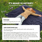 Woolly Mammoth 80% Merino Wool Camping Blanket 2-pack - Naturally Fire-Resistant and Temperature-Regulating - For Cold Weather, Camping, Bushcraft and Emergency Car Kit (66" x 90" Granite & Limestone)
