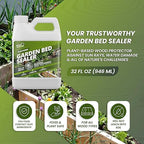 32oz Garden Box Sealer - Covers 37.5 to 187.5 sq ft., Ideal Garden Bed Sealer - Wood Waterproofing, Food Safe Sealant - Wood Sealant that Protects Against Sun, Water & Weather Damages