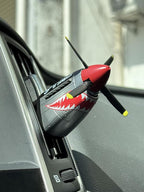 P-51 "Shark of Zambales" Car Air Freshener with Spinning Propeller, Vent Clip, Cool Car Accessories for Men, Unique Aviation Gifts for Pilots, Veterans & History Buffs