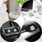 AUEAR, Car Diffuser Vent Clips Aromatherapy Essential Oil 30mm Stainless Steel Air Fresheners Lockets with 10 Felt Refill Pads for Women Men (Style F)