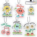 5Pcs Retro Cute Car Air Fresheners Car Interior Accessories Hanging Scents Kawaii Freshener Automotive Room Decor for Women Teen Girls Gift