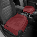 Motor Trend Faux Leather Front Seat Cover for Cars - Set of 2 Burgundy Front Car Seat Covers for SUV & Truck with Storage Pockets - Automotive Car Seats Cover Protector - Bottom Cushion Coverage Only
