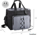 Ivation Portable Electric Cooler Bag | 18L Soft Sided Thermoelectric Travel Cooler with Shoulder Strap, Storage Pocket & DC 12V Plug in for Car, Truck & RV Camping