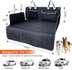 SUV Cargo Liner for Dogs, Waterproof Dog Trunk Cover with Bumper Flap Protector, Pet Cargo Mat for SUVs Sedans Vans, Non-Slip Scratchproof Dog Seat Cover, Large Size Universal Fit