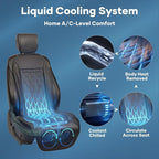 Liquid Cooled Cooling Car Seat Cover Front Seat, 12V-24V Air Conditioned Car Seat Cover with 3 Temp Modes, Ventilated Cooling Car Seat Cushion for Car SUV Truck Universal Fit, Classic Black