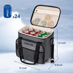 Soft Cooler Bag with Two Ice Packs,Collapsible Cooler for Travel with Adjustable Shoulder Strap,Large Capacity Leakproof Insulated Soft Sided Cooler Bag for Camping, Hiking, Picnic