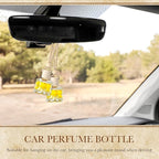 BBTO 50 Pcs Hanging Car Air Freshener Car Diffuser Bottles Empty Glass Perfume Bottle Freshener Diffuser Bottle Pendant for Essential Oil Fragrance Aromatherapy Ornament(Diamond)