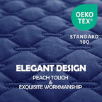 gogobunny 100% Double Sided Waterproof Dog Blanket Soft Pet Bed Cover Reversible Protect Furniture Couch Sofa Car for Puppy Large Dog Cat (Dark Navy/Light Navy, 68x82 Inch (Pack of 1))